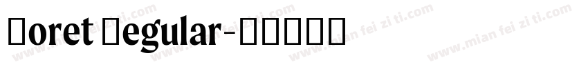 Moret Regular字体转换